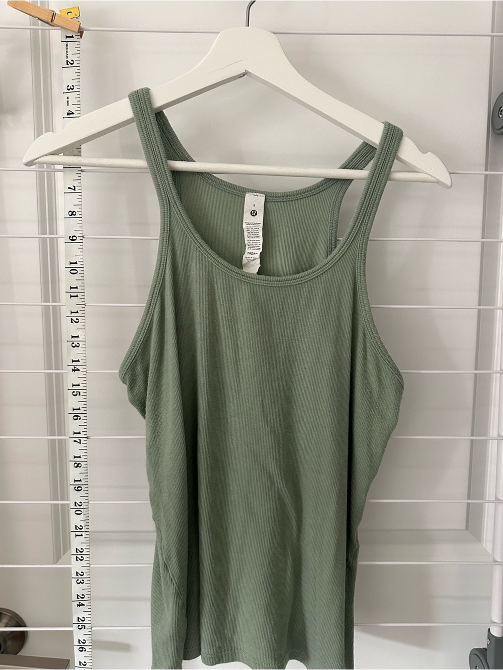 lululemon athletica Sage Green Ribbed Tank